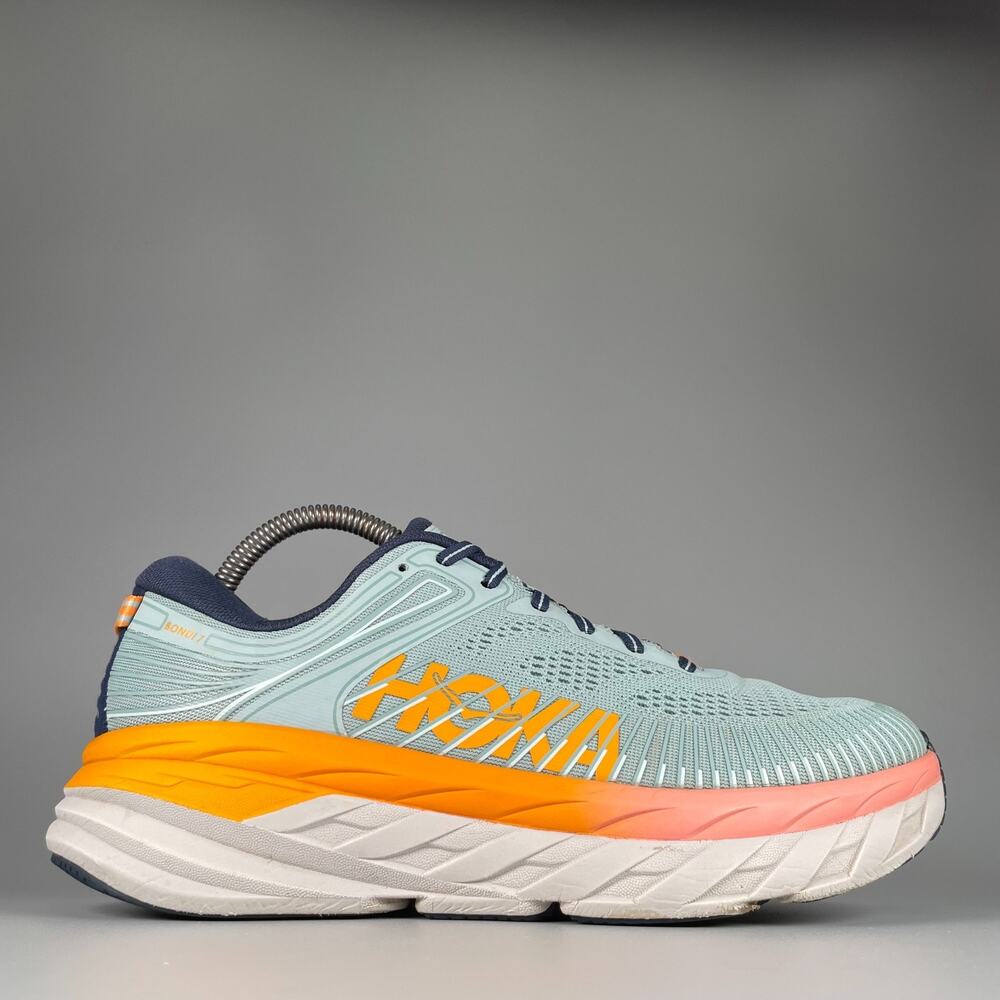 Hoka One One Bondi 7 Women's Size 9.5 Blue Haze Running Shoes Athletic Sneakers - Picture 6 of 10